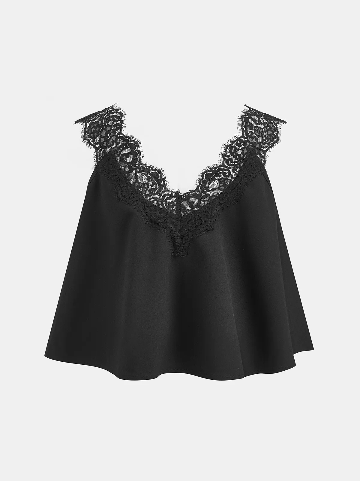 Lace Trim Cami Top & Belted Pants Set sold by COMMENSE product image thumbnail 3