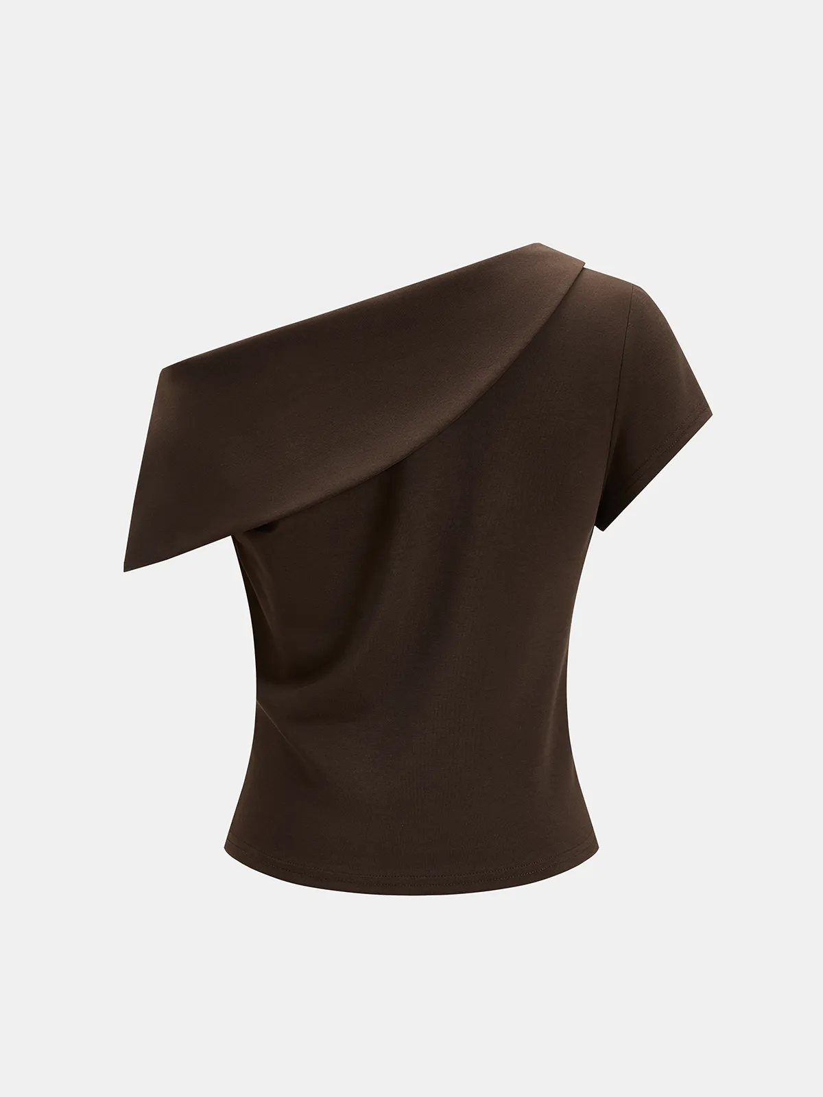 Asymmetric Draped Off-Shoulder Top sold by COMMENSE product image thumbnail 2