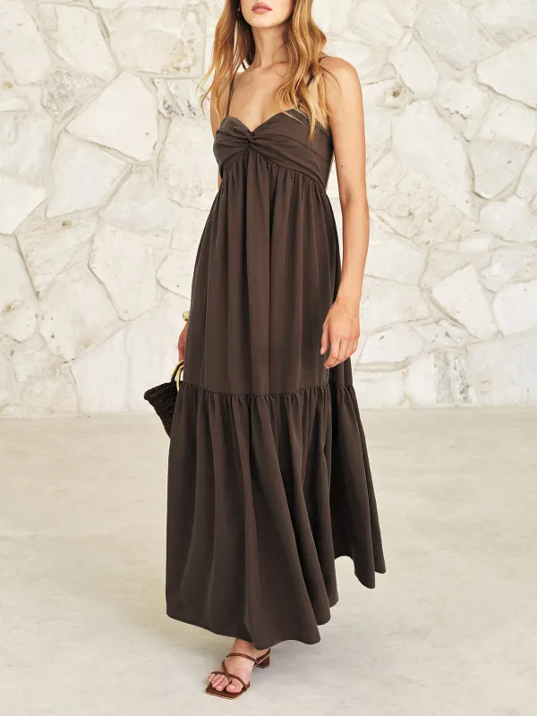 Twist Front Cami Maxi Dress made by COMMENSE