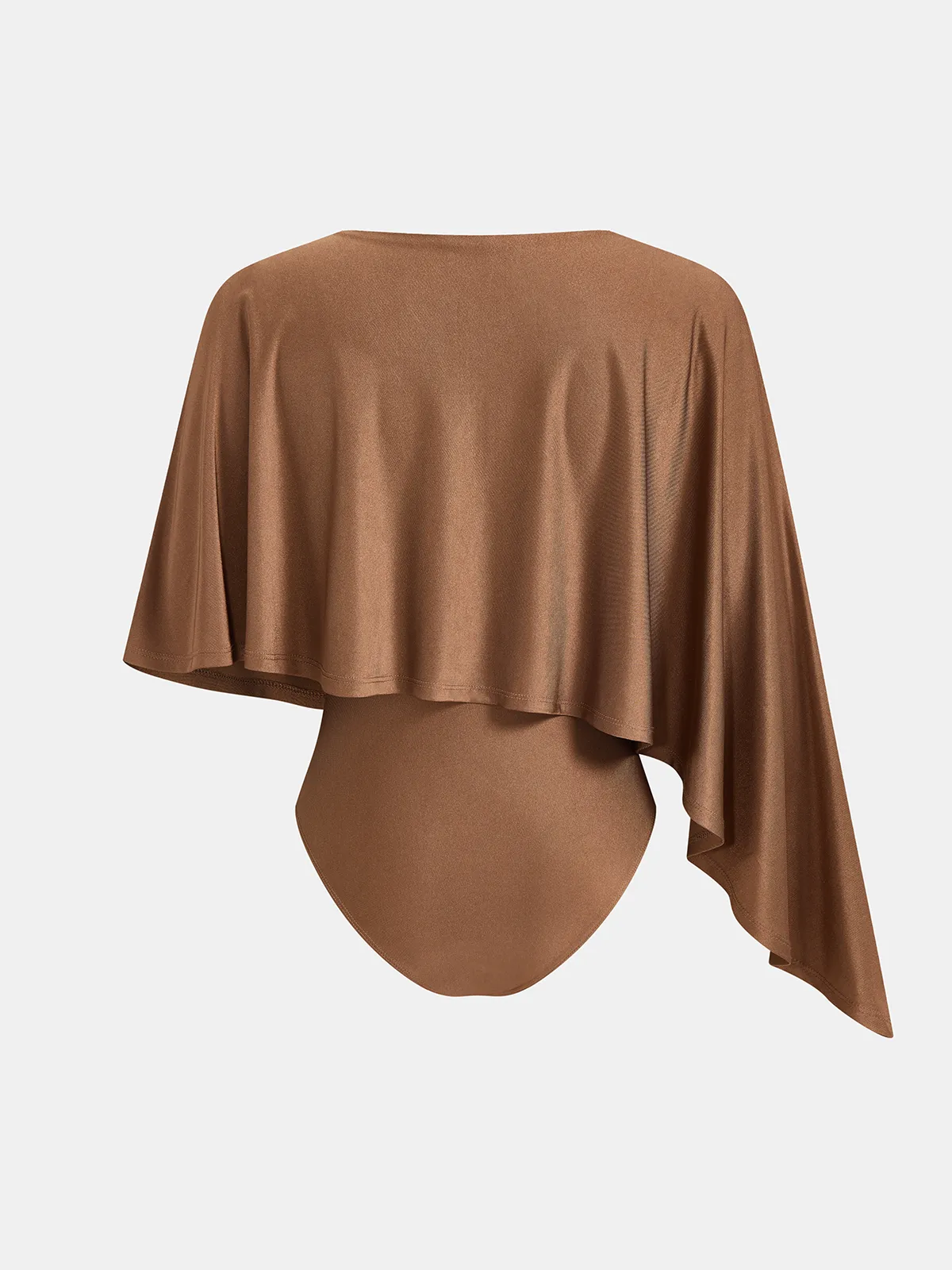 Asymmetric Cape Sleeve Slinky Knit Bodysuit sold by COMMENSE product image thumbnail 2