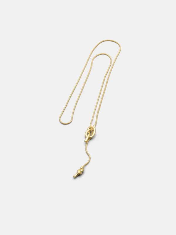 Knot Lariat Snake Chain Necklace made by COMMENSE