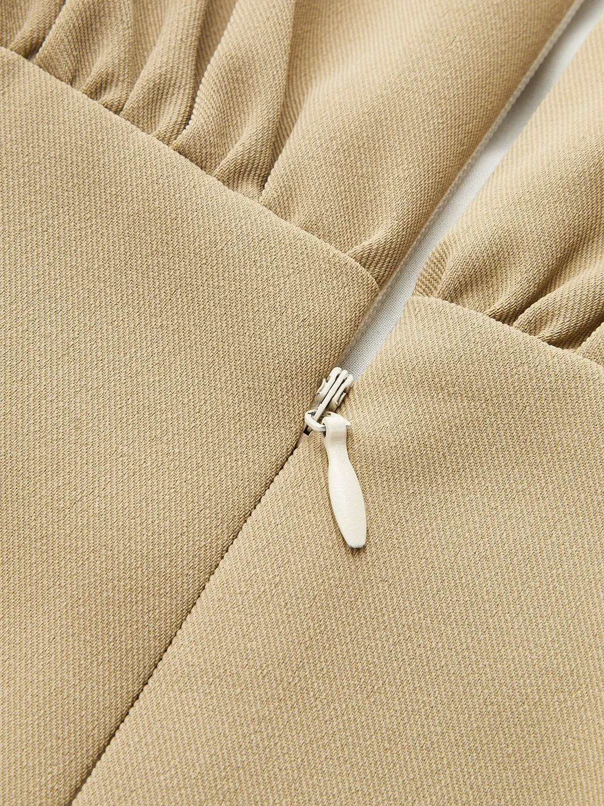 Deep V Neck Pleated Wide Leg Jumpsuit sold by COMMENSE product image thumbnail 4