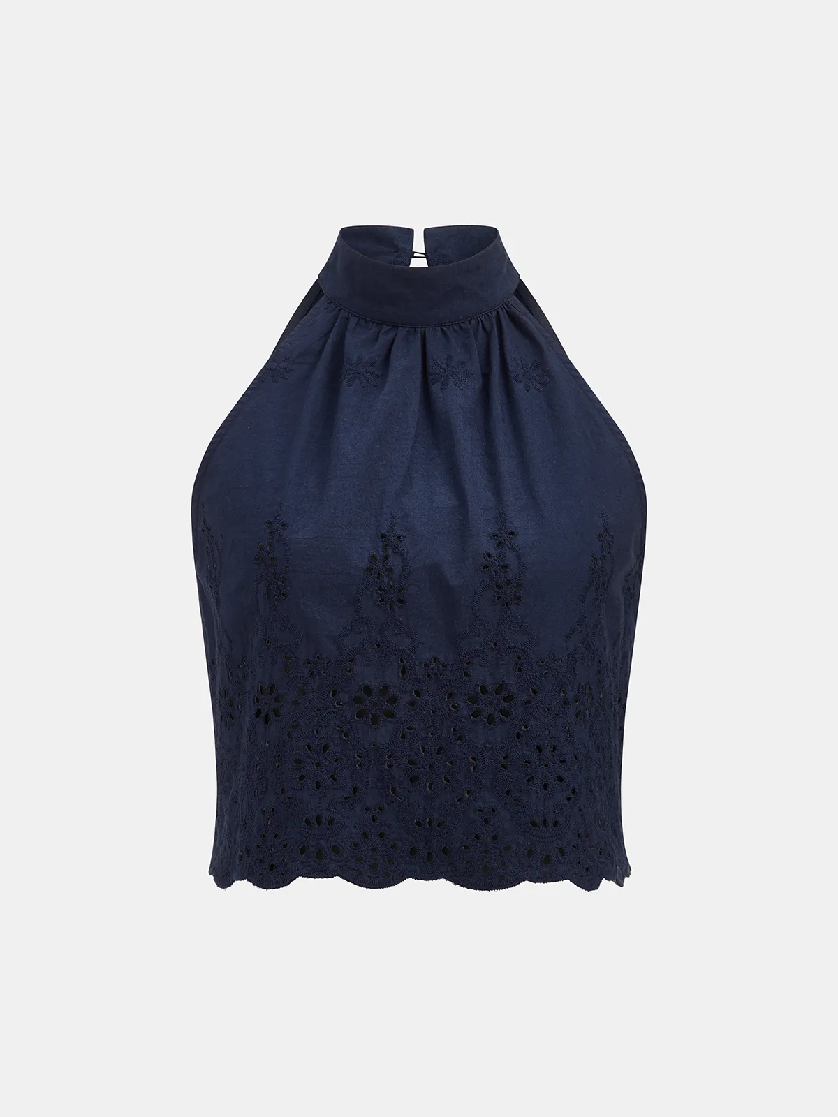Eyelet Embroidery Top & Tie-Cuff Pants Set sold by COMMENSE product image thumbnail 3