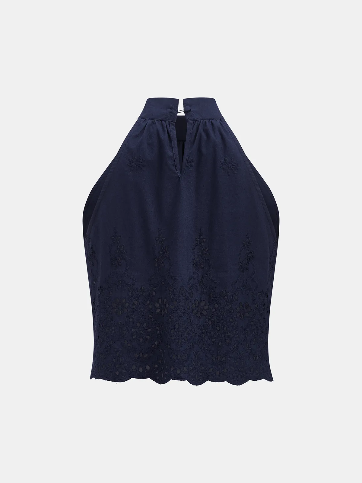 Eyelet Embroidery Top & Tie-Cuff Pants Set sold by COMMENSE product image thumbnail 4