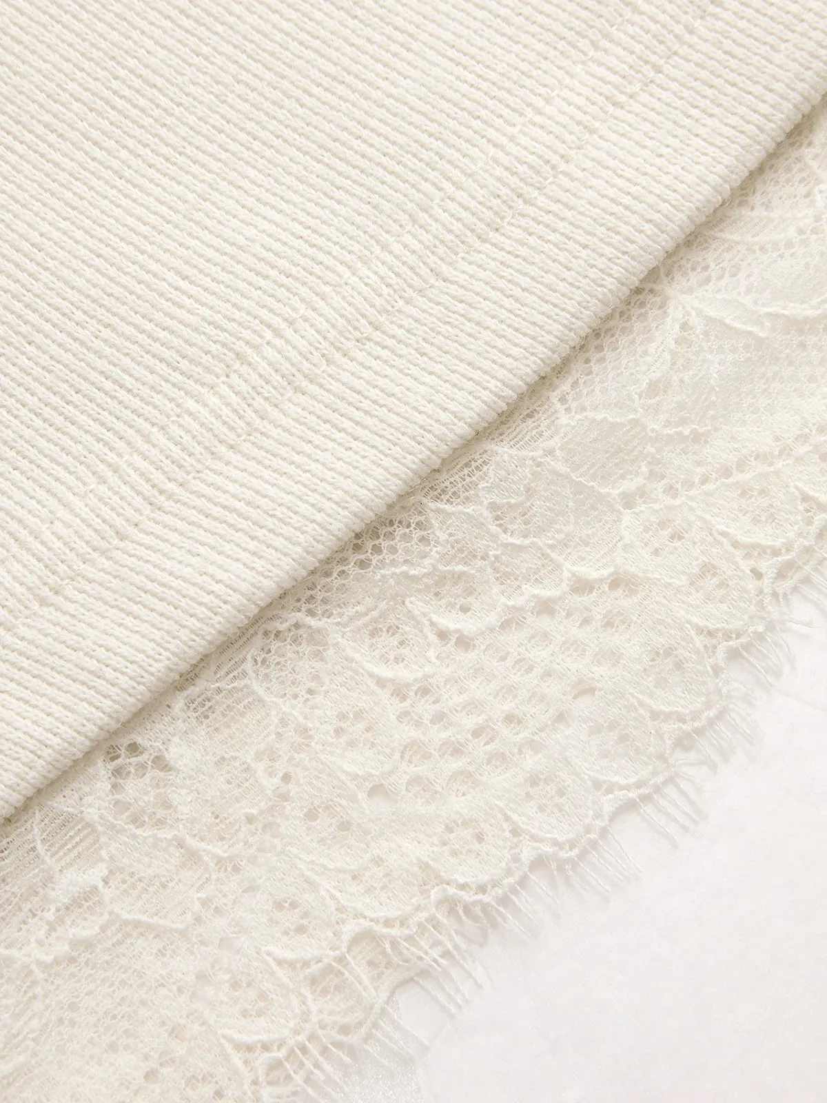 Ruched Asymmetric Lace Trim Tank Top sold by COMMENSE product image thumbnail 4