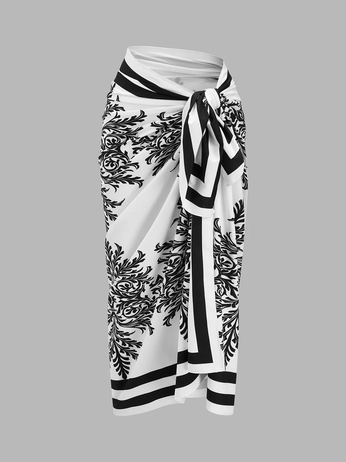 Baroque Print One-Piece Swimsuit & Sarong Set sold by COMMENSE product image thumbnail 5