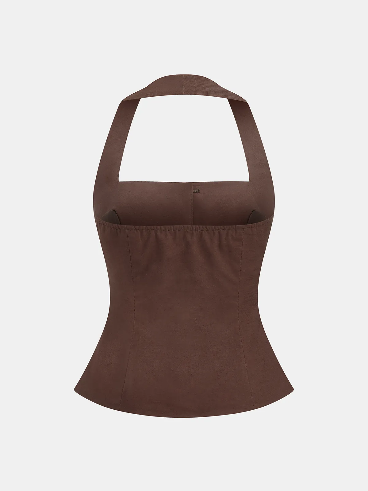 Cotton Linen Halter Buttoned Top & Pants Set sold by COMMENSE product image thumbnail 3