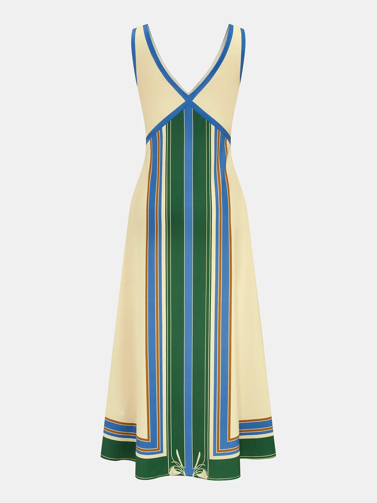 Geometric Print V-Neck Sleeveless Maxi Dress sold by COMMENSE product image thumbnail 3