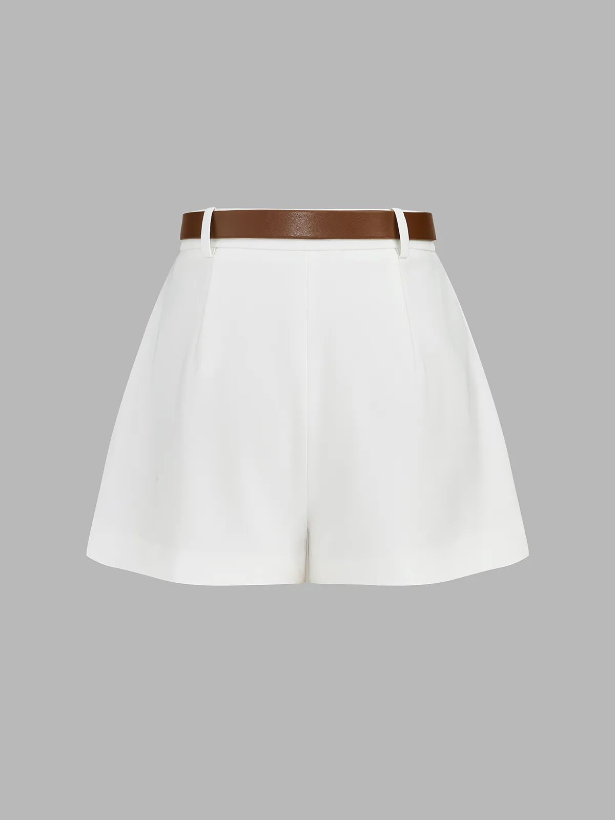 Draped Sleeveless Top & Belted Shorts Set sold by COMMENSE product image thumbnail 4