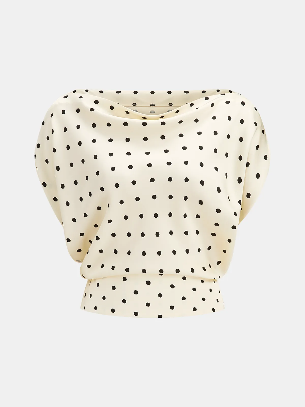 Polka Dot Cowl Neck Top & Maxi Skirt Set sold by COMMENSE product image thumbnail 2