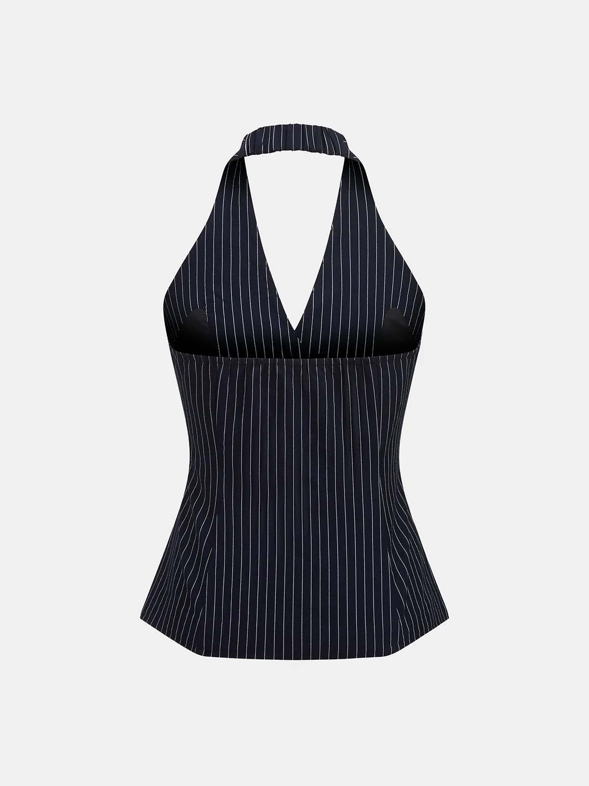 Pinstripe Metal Button Halter Top & Pants Set sold by COMMENSE product image thumbnail 3