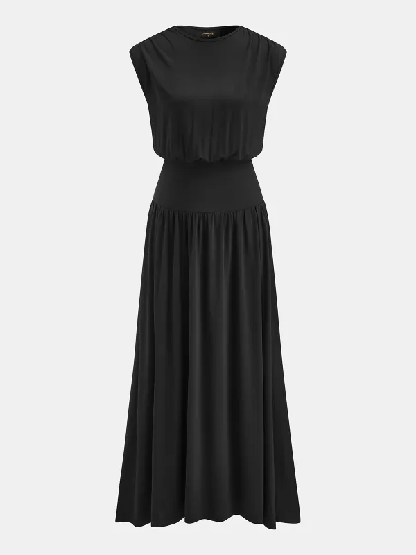 Sleeveless Cinched Waist Maxi Dress made by COMMENSE
