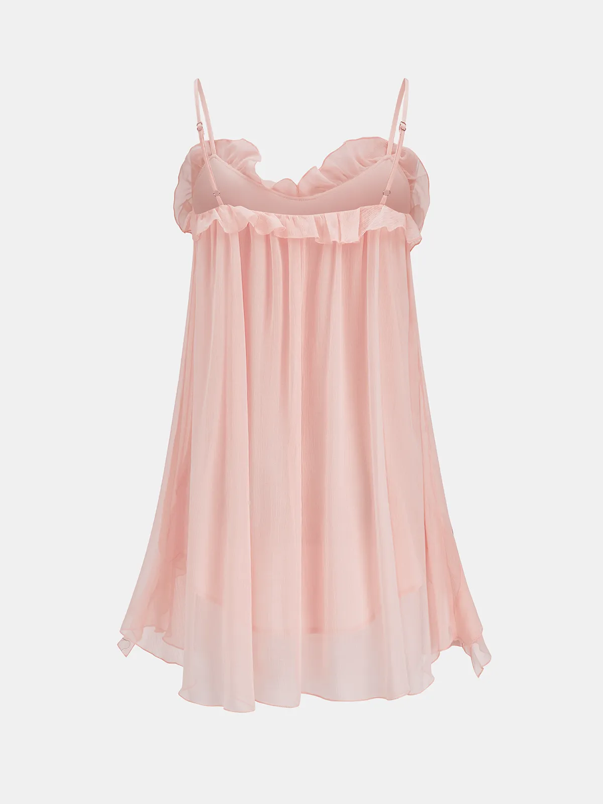 Ruffle Trim Cami Mini Dress sold by COMMENSE product image thumbnail 3