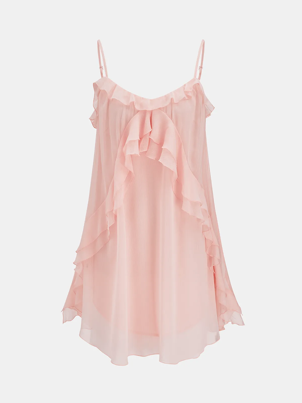 Ruffle Trim Cami Mini Dress sold by COMMENSE product image thumbnail 2