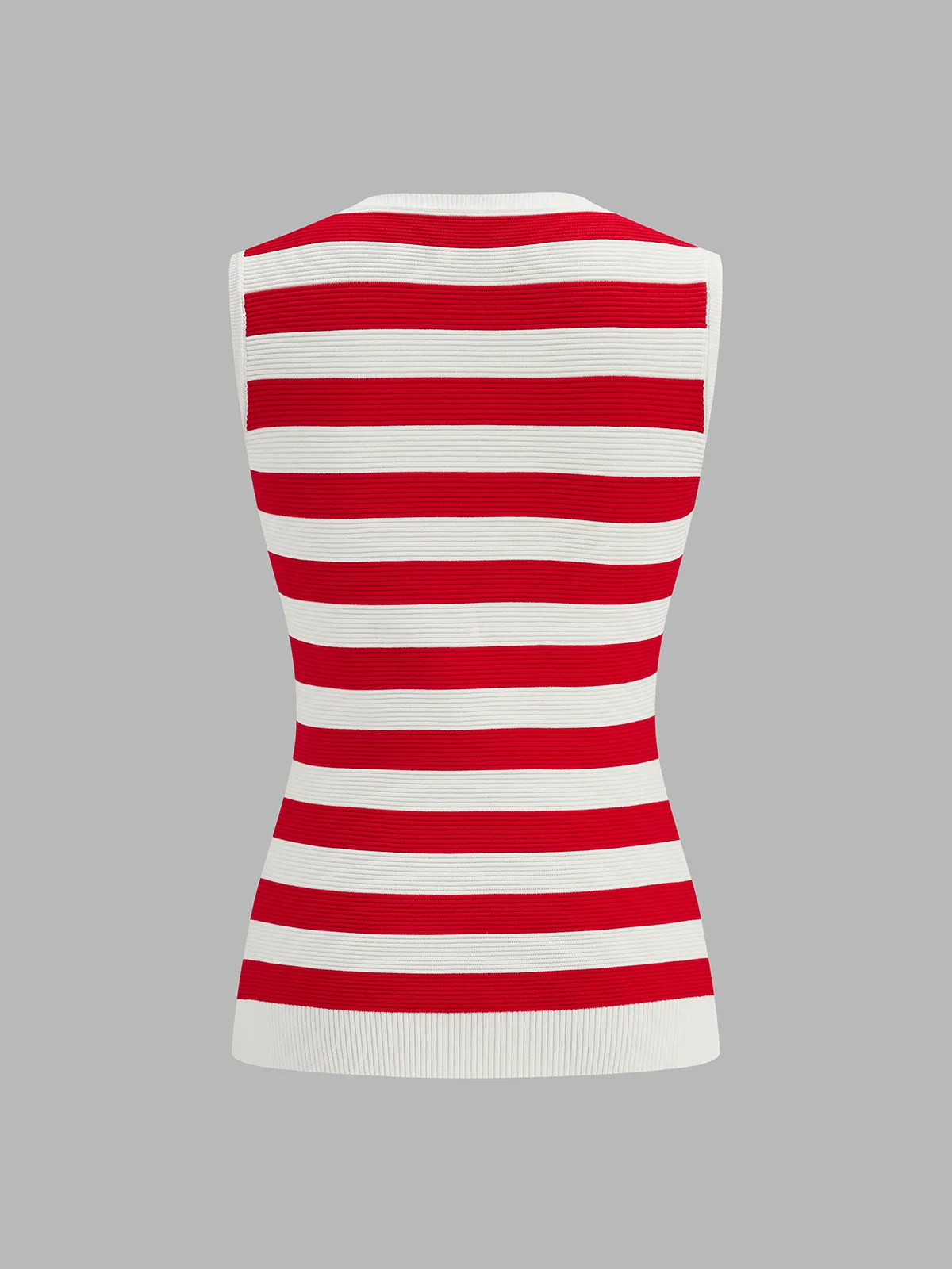 Striped Sleeveless Knit Top & Shorts Set sold by COMMENSE product image thumbnail 3