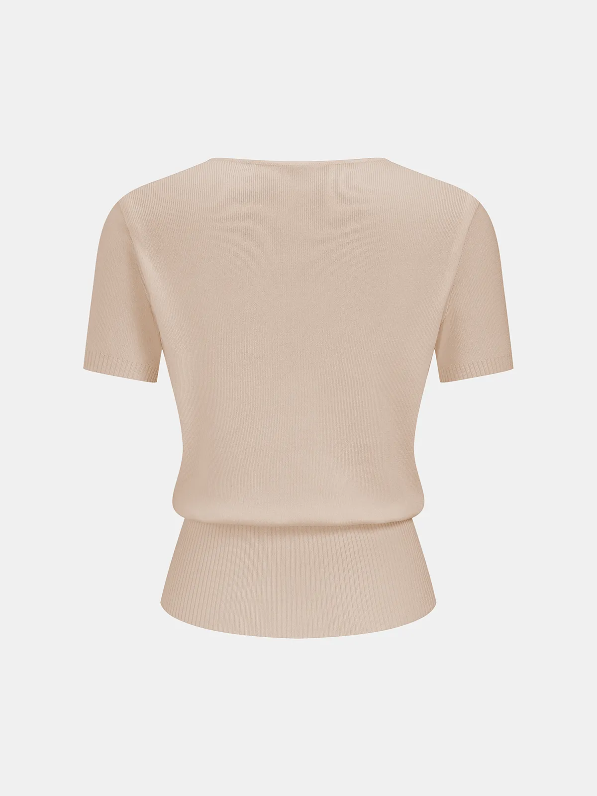 Horsebit Knit Short-Sleeve Top sold by COMMENSE product image thumbnail 2