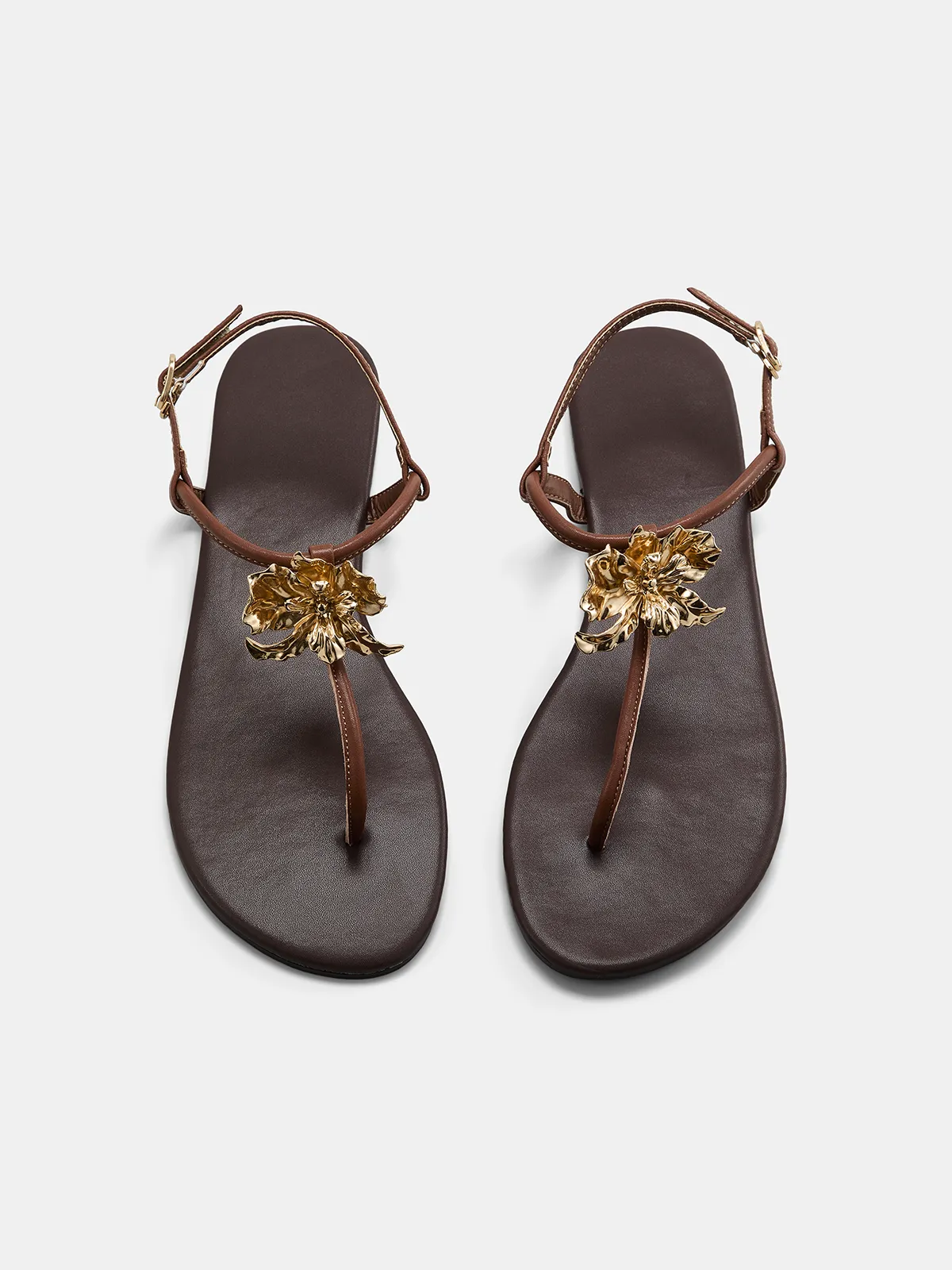 Flower Detail Thong Flat Sandals sold by COMMENSE product image thumbnail 2