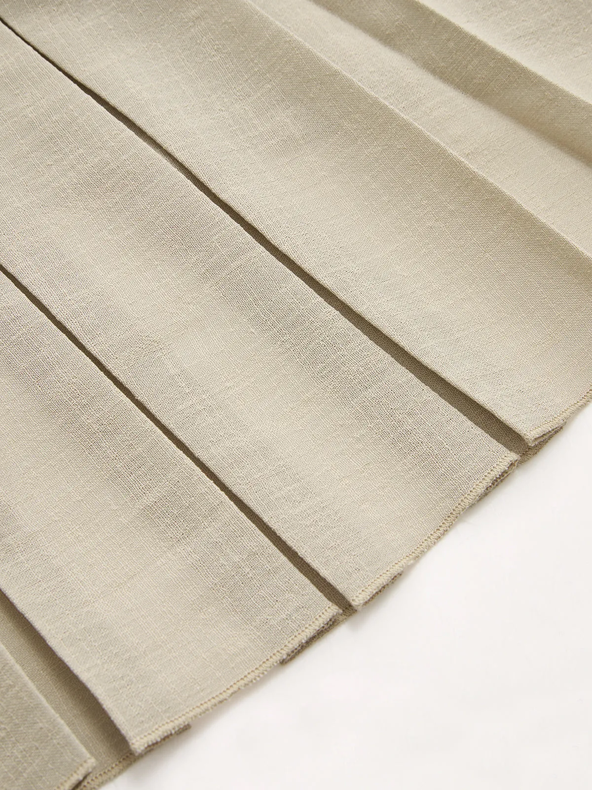 Elastic Waist Pleated Midi Skirt sold by COMMENSE product image thumbnail 5