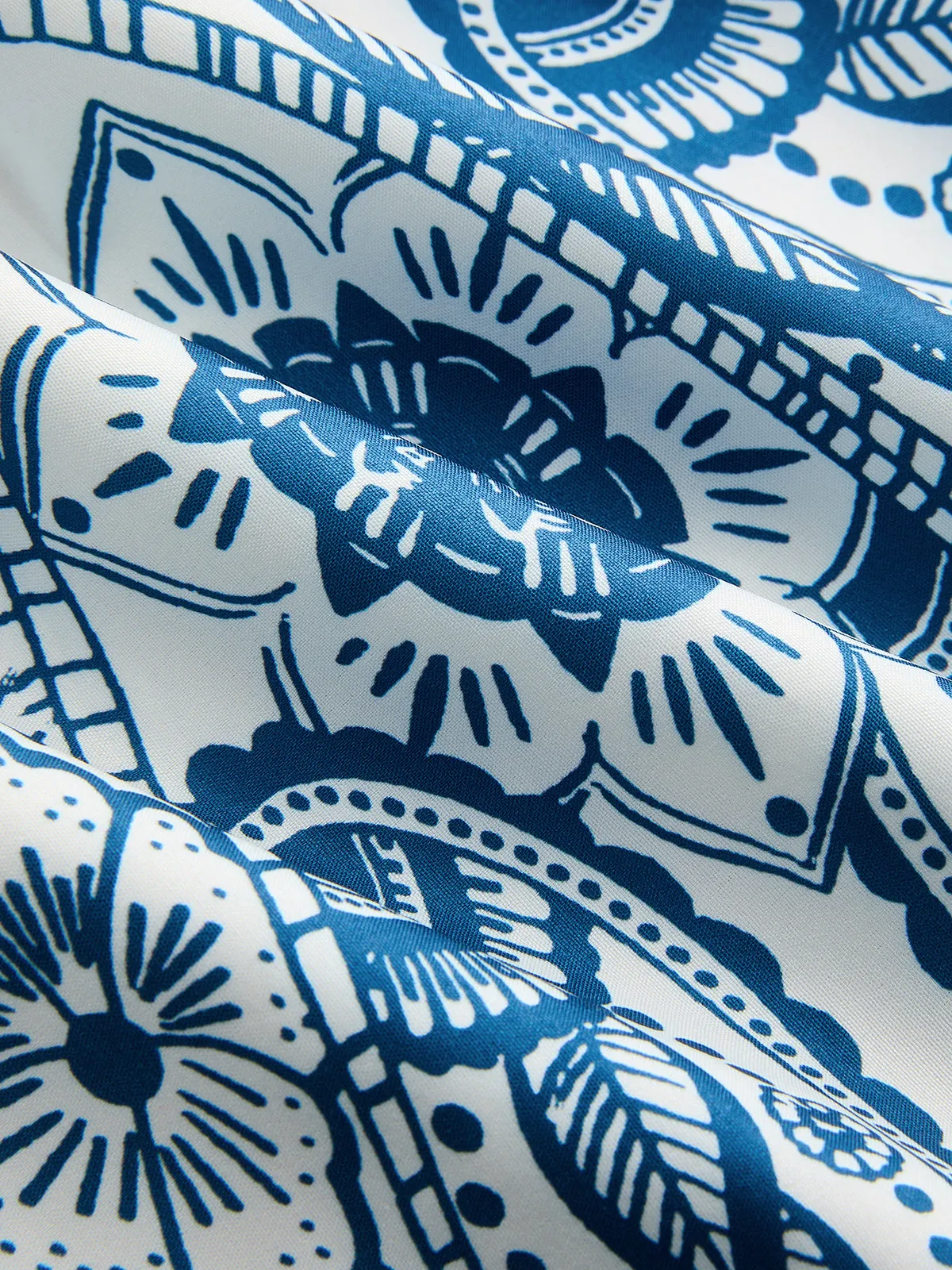 Smocked Waist Paisley Print Maxi Skirt sold by COMMENSE product image thumbnail 4