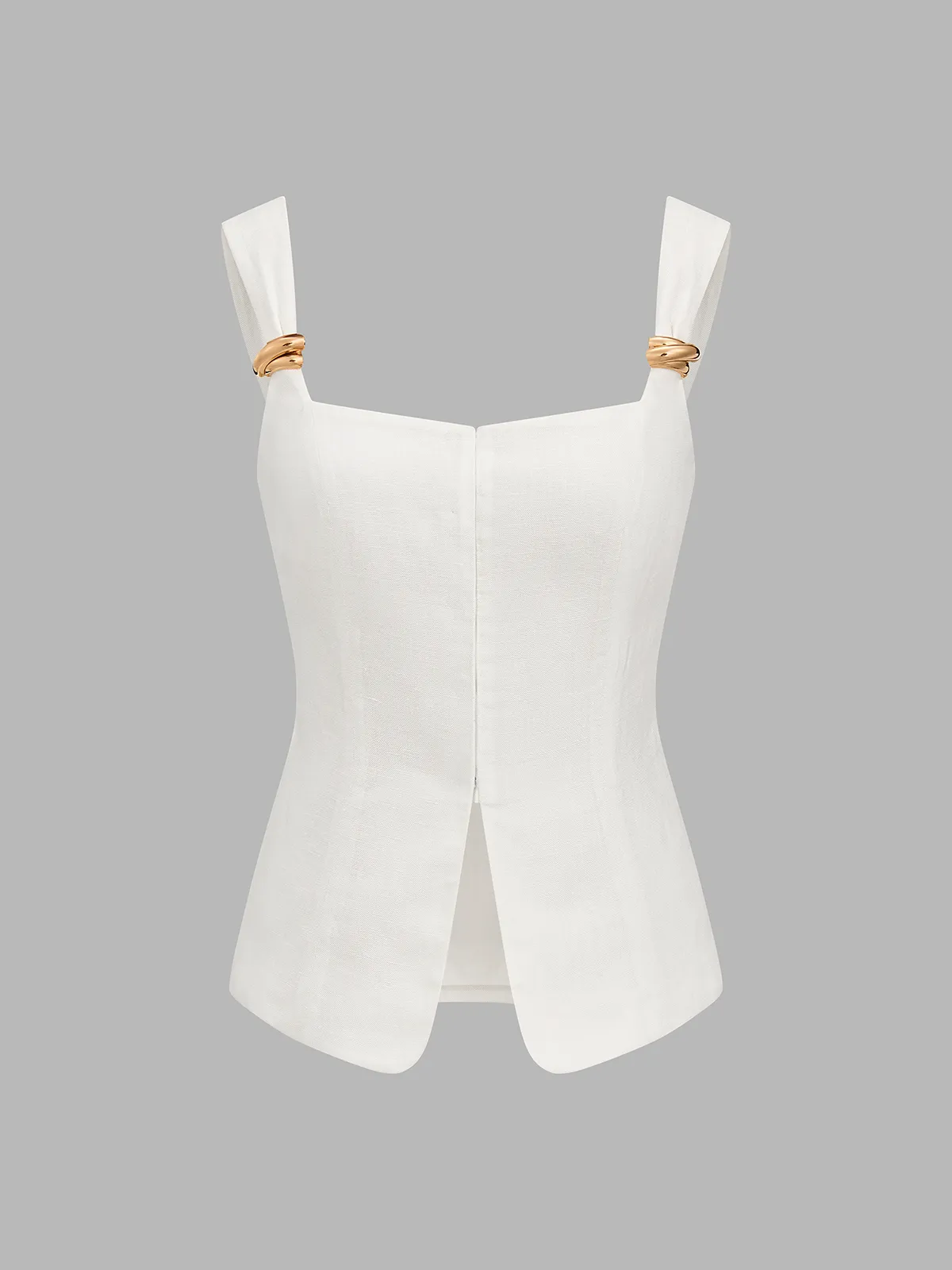 Linen Blend Metal Detail Cami Top sold by COMMENSE product image thumbnail 2