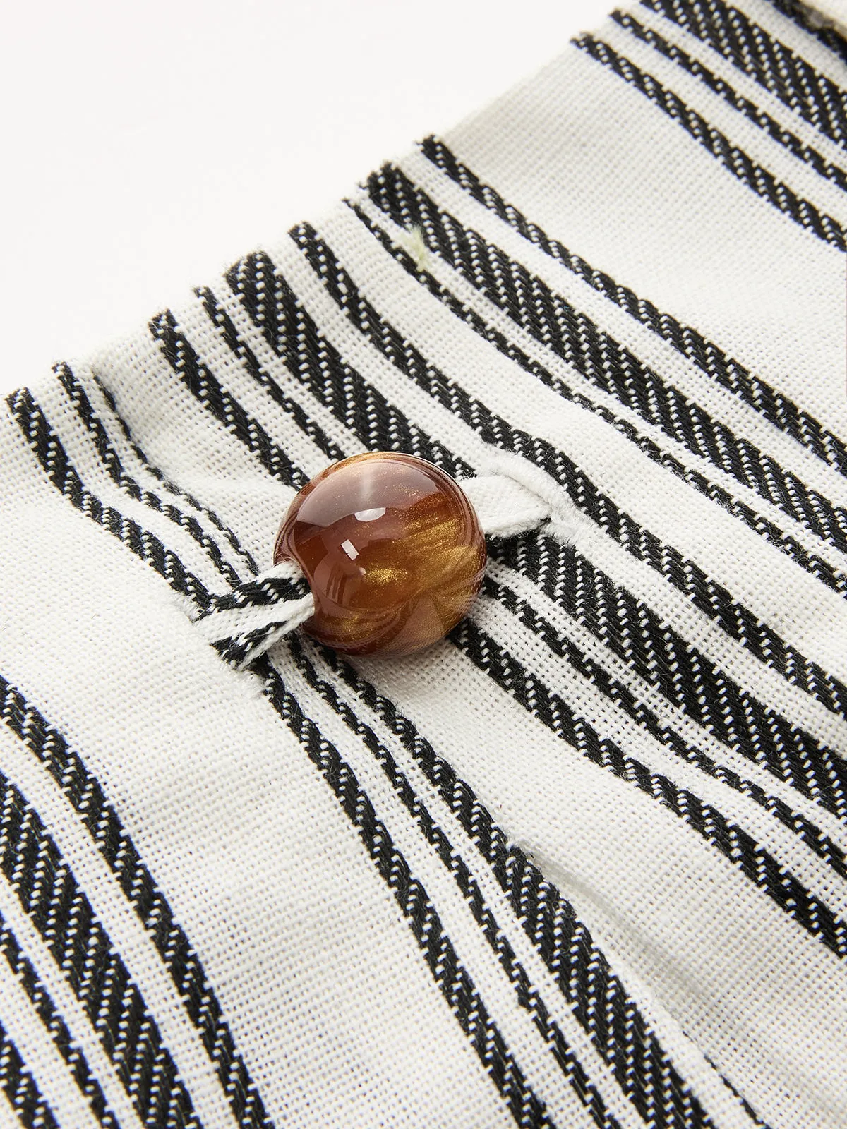 Cotton Linen Striped Wide Leg Pants sold by COMMENSE product image thumbnail 3