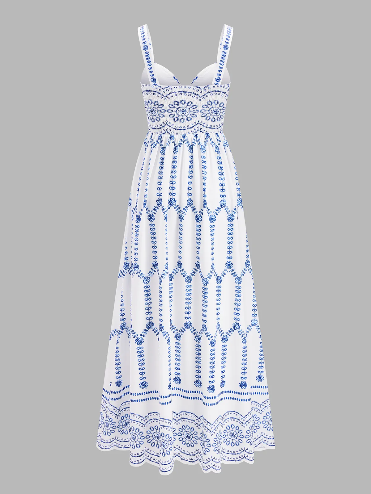 Boho Floral Print Cut-Out Maxi Dress sold by COMMENSE product image thumbnail 2