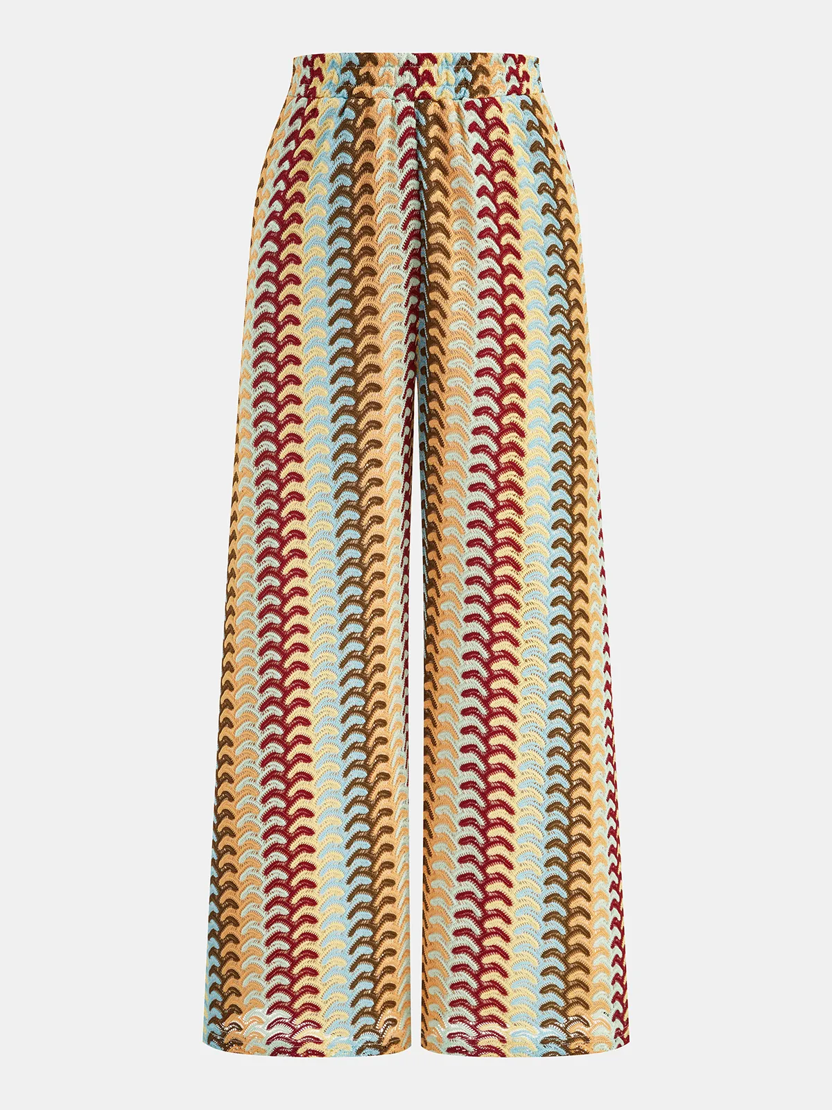 Multicolor One-Shoulder Knit Top & Pants Set sold by COMMENSE product image thumbnail 3