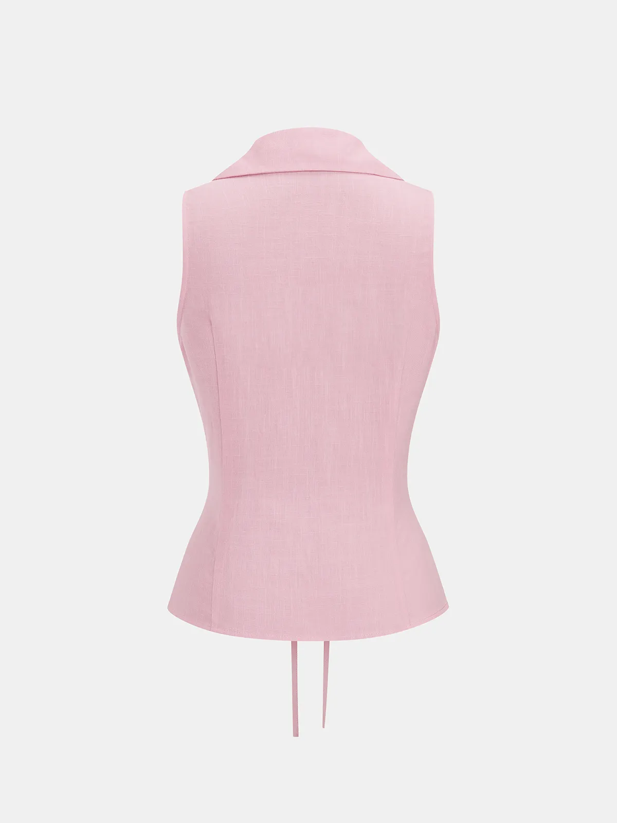 Linen-Blend Sleeveless Shirt & Pants Set sold by COMMENSE product image thumbnail 3