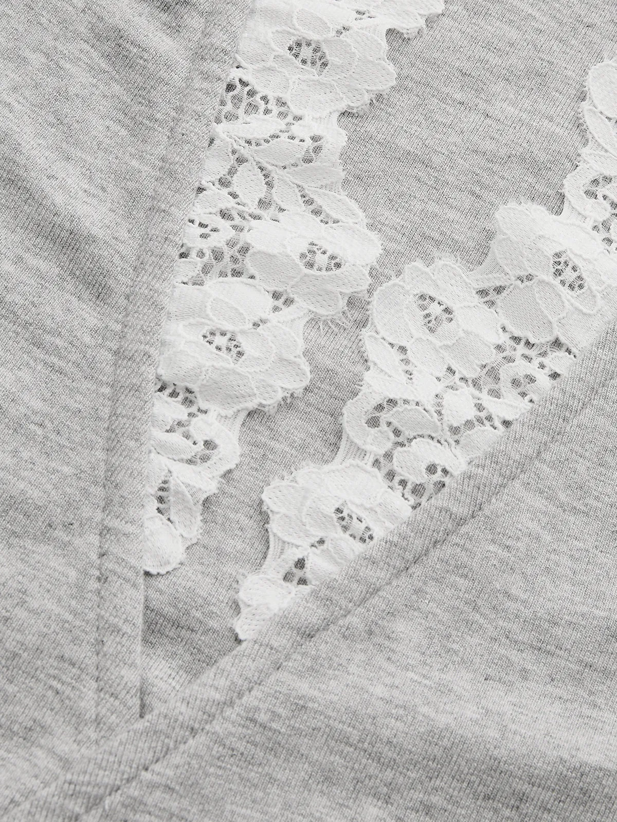 Lace Trim Wrap Tie Short Sleeve Top sold by COMMENSE product image thumbnail 4