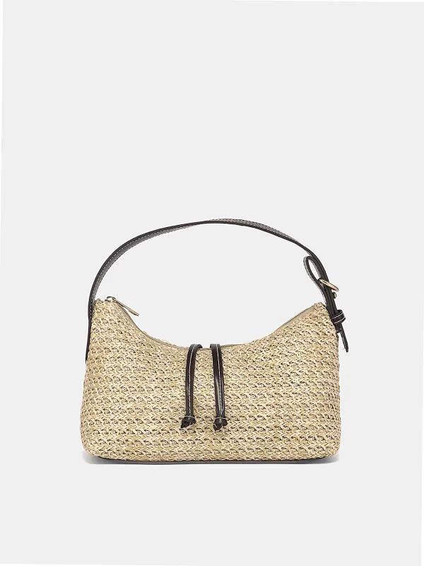 Straw Woven Hobo Handbag made by COMMENSE