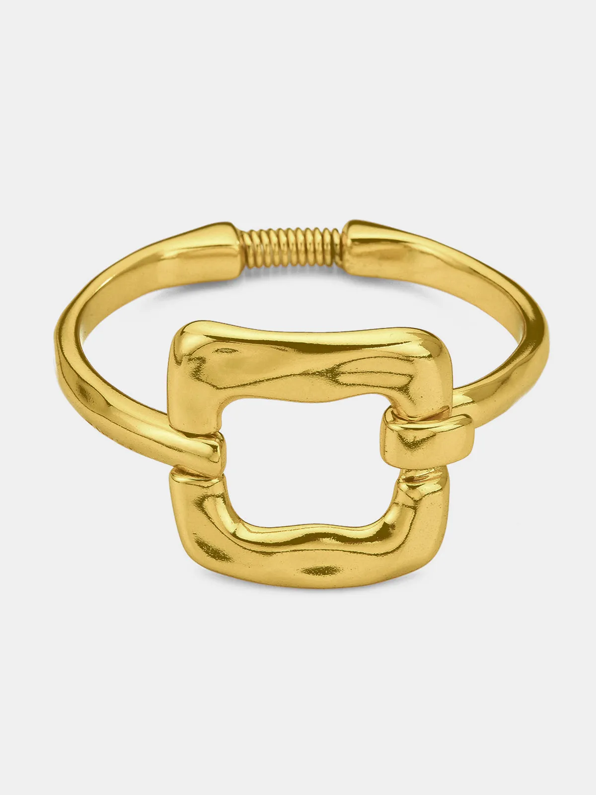 Hollow Square Spring Hinged Bangle Bracelet sold by COMMENSE product image thumbnail 2