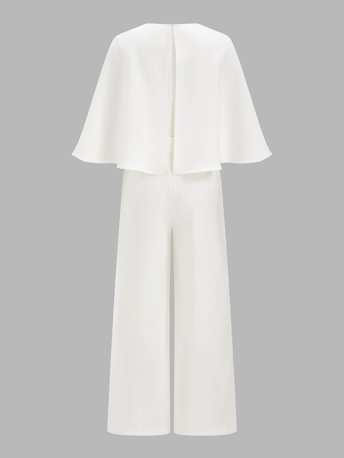 Cape-Sleeve Belted Wide-Leg Jumpsuit sold by COMMENSE product image thumbnail 3