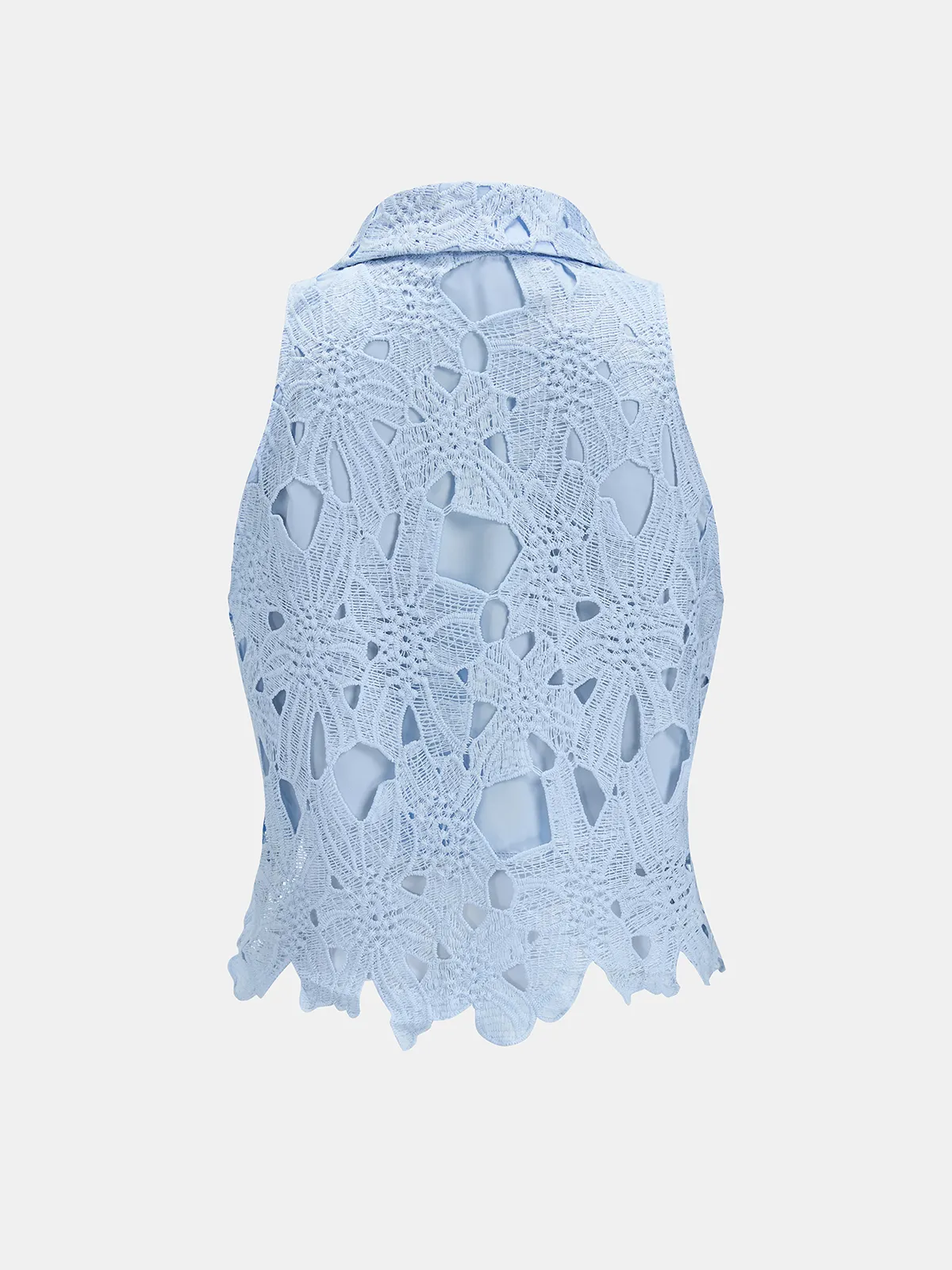 Lace Sleeveless Cropped Shirt & Pants Set sold by COMMENSE product image thumbnail 3