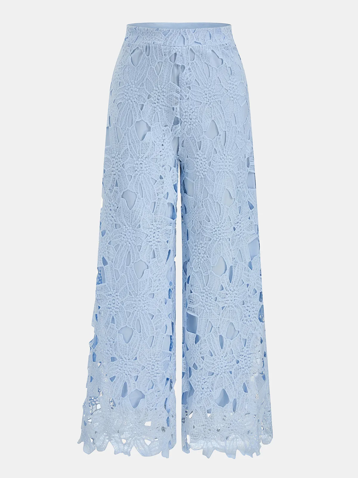 Lace Sleeveless Cropped Shirt & Pants Set sold by COMMENSE product image thumbnail 4