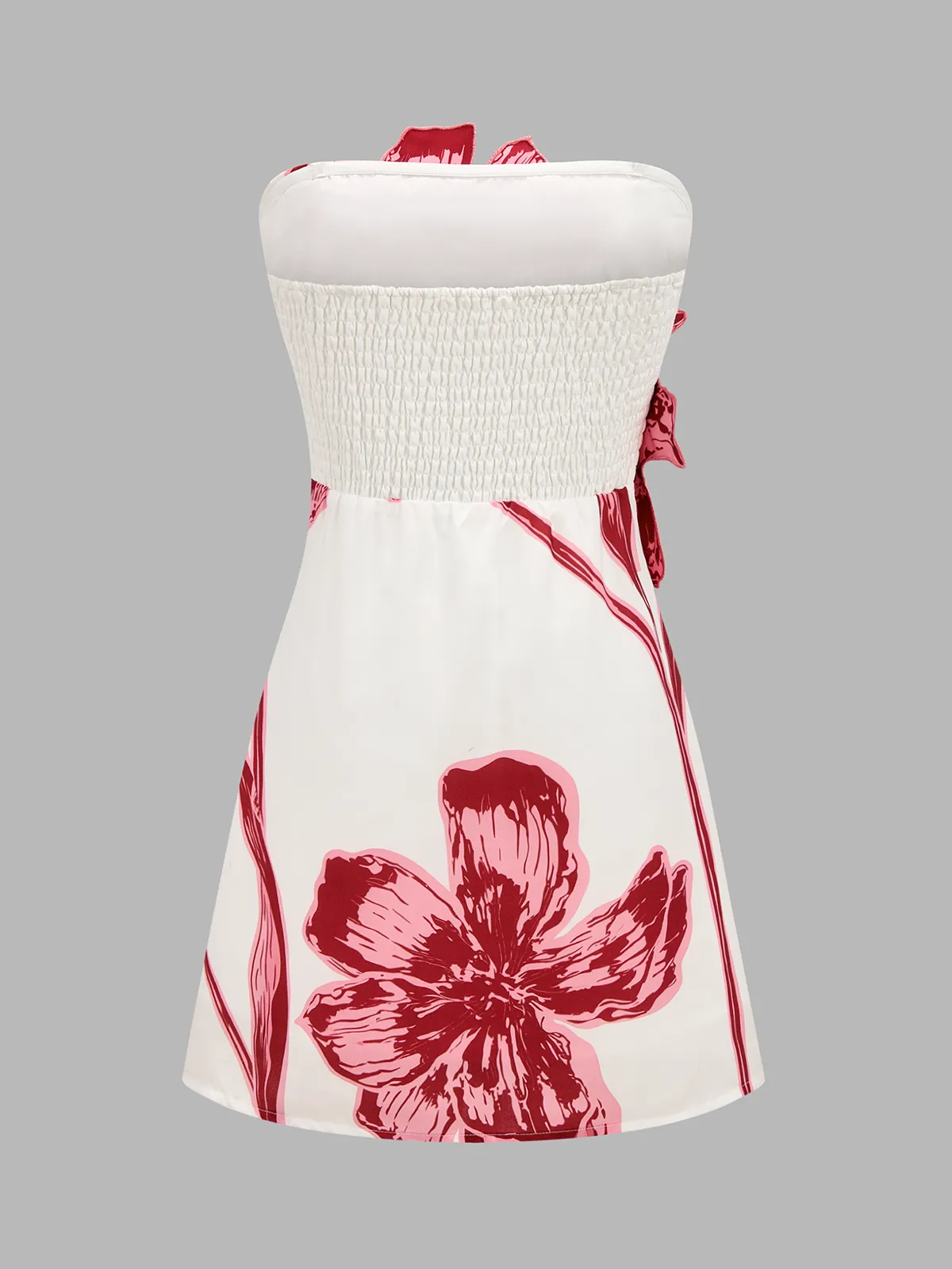 3D Floral Strapless Mini Dress sold by COMMENSE product image thumbnail 2