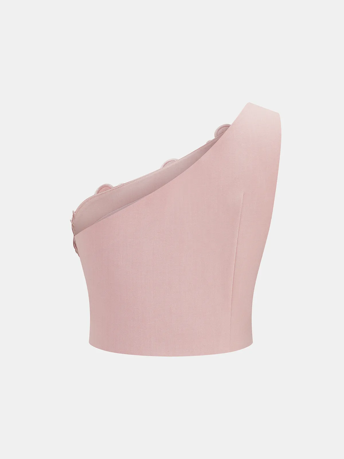 3D Flower One-Shoulder Crop Top & Pants Set sold by COMMENSE product image thumbnail 3