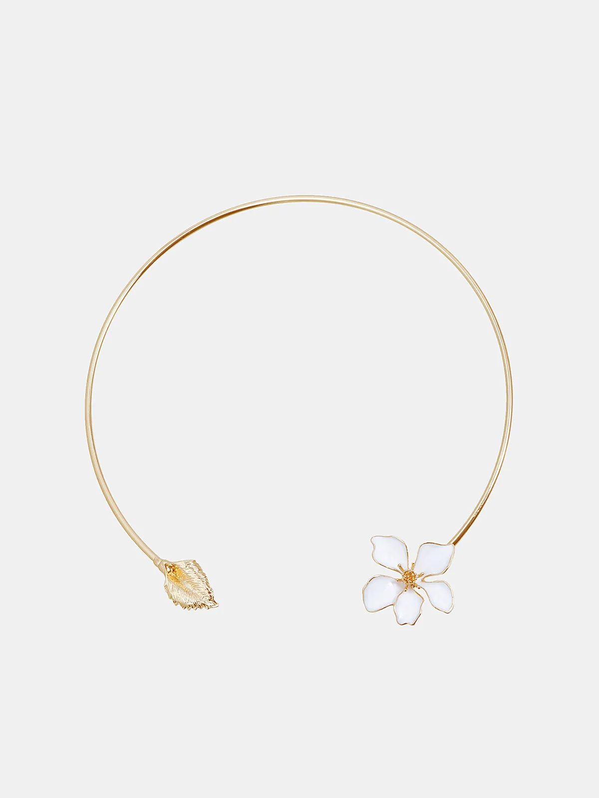 Enamel Flower Leaf Open Choker Necklace sold by COMMENSE product image thumbnail 2