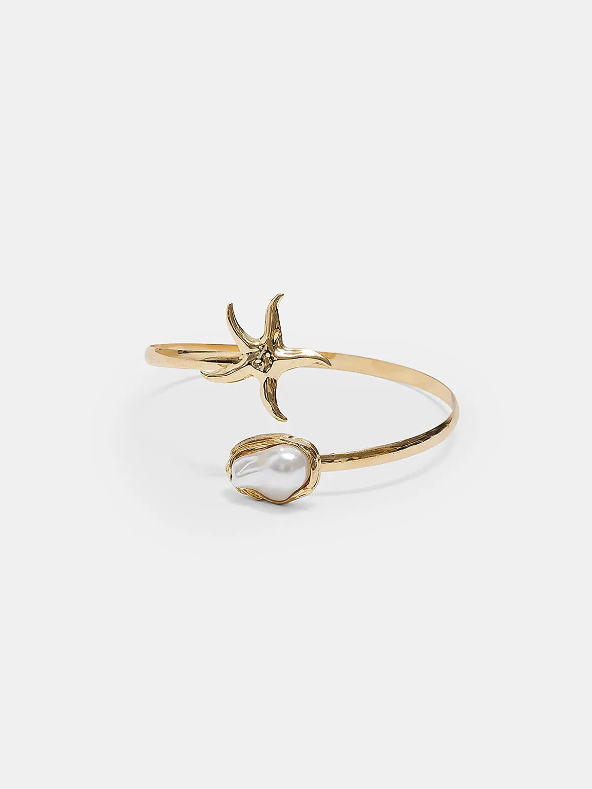 Starfish Baroque Pearl Open Upper Arm Cuff sold by COMMENSE product image thumbnail 2