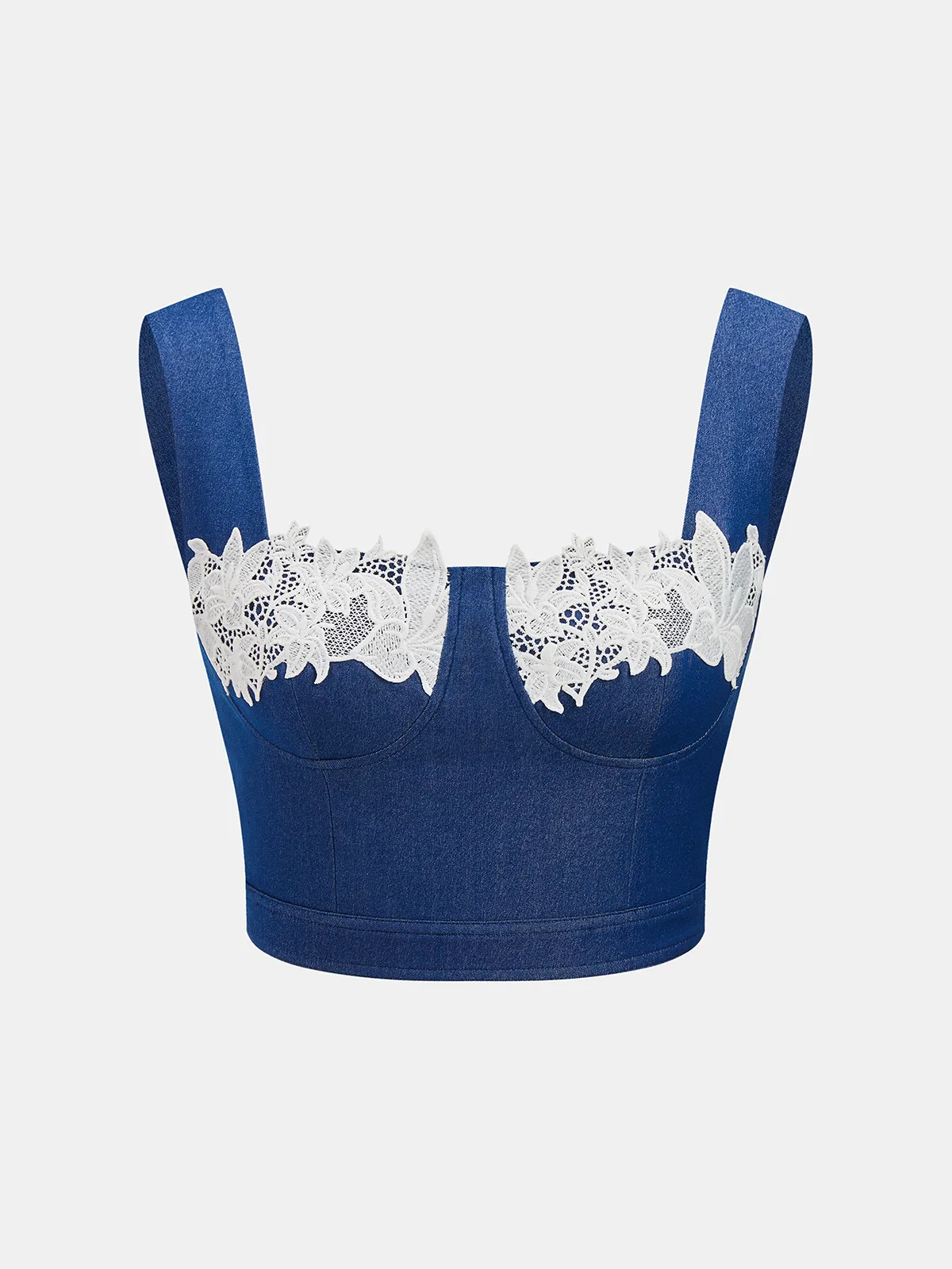 Lace Trim Cami Crop Top & Shorts Set sold by COMMENSE product image thumbnail 3