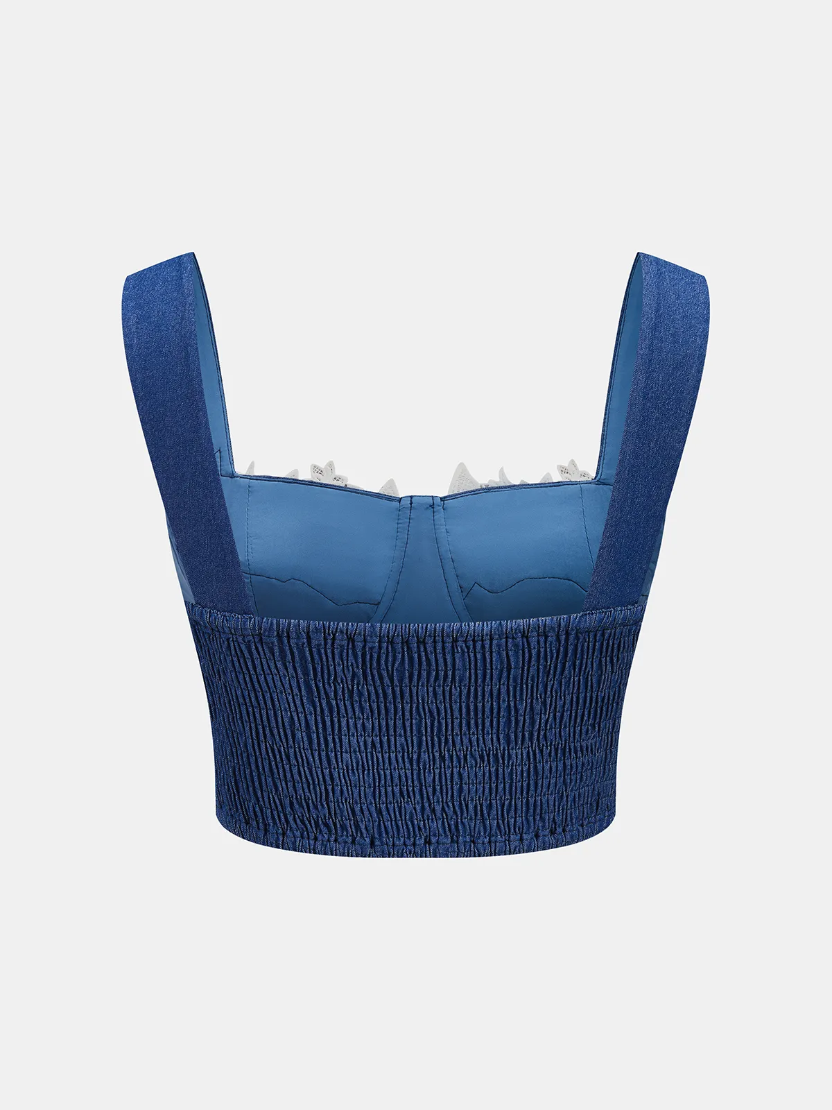 Lace Trim Cami Crop Top & Shorts Set sold by COMMENSE product image thumbnail 4