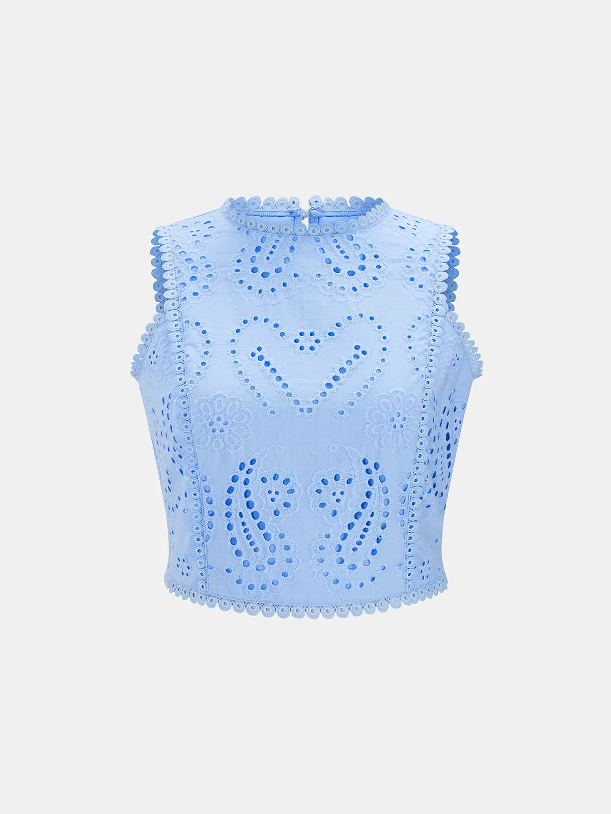 Eyelet Embroidery Top & Maxi Skirt Set sold by COMMENSE product image thumbnail 5