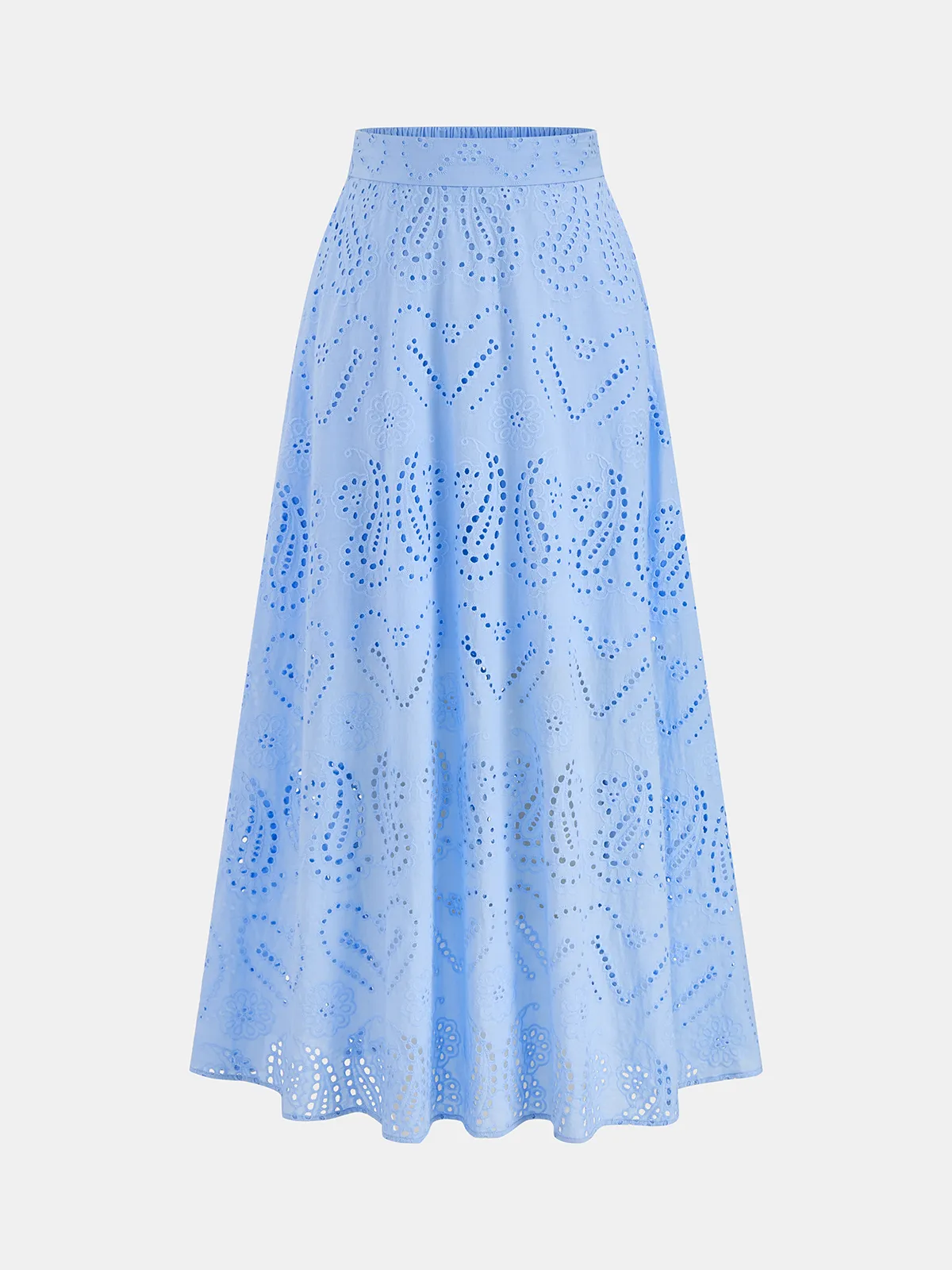 Eyelet Embroidery Top & Maxi Skirt Set sold by COMMENSE product image thumbnail 3