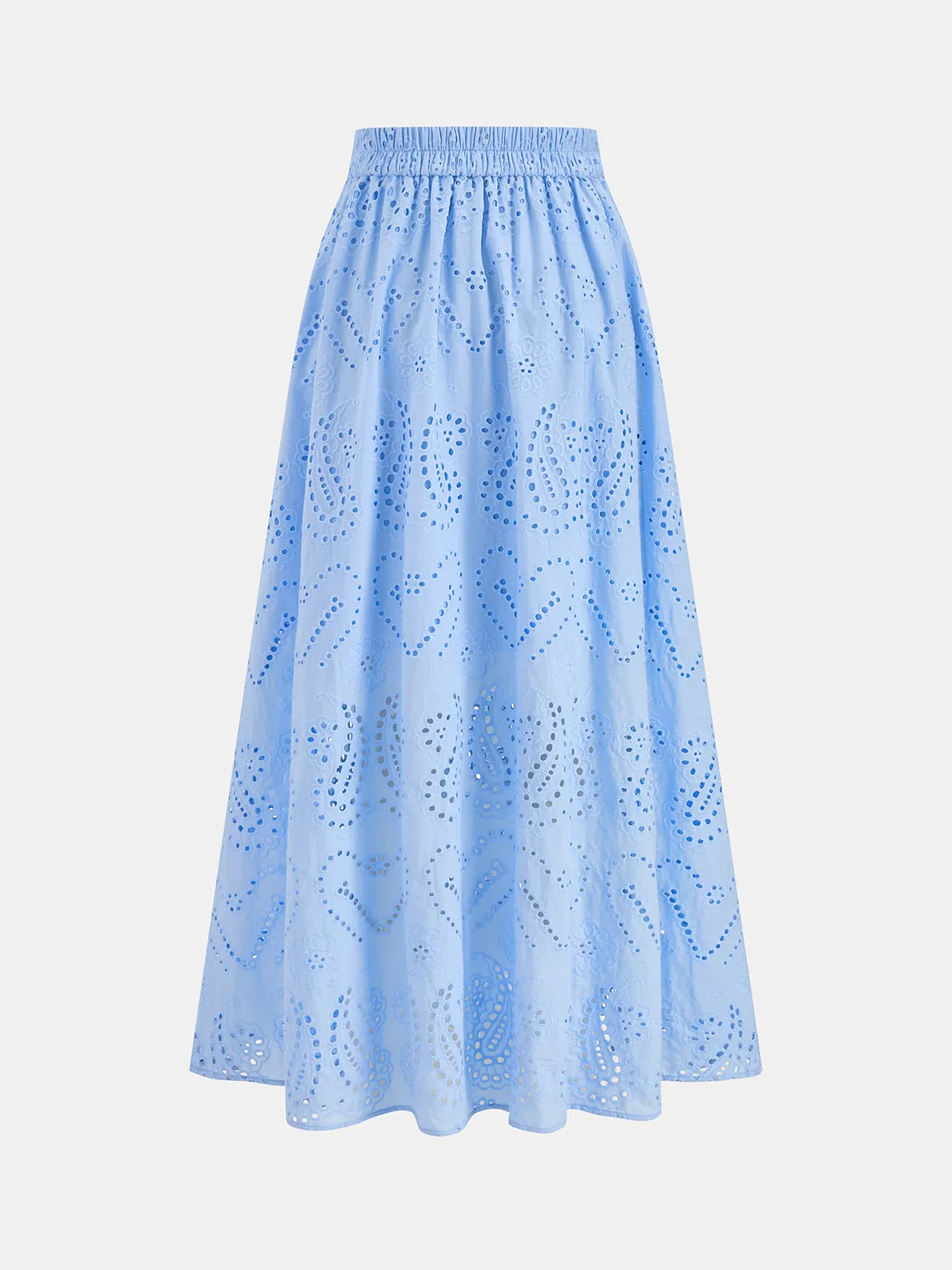 Eyelet Embroidery Top & Maxi Skirt Set sold by COMMENSE product image thumbnail 4