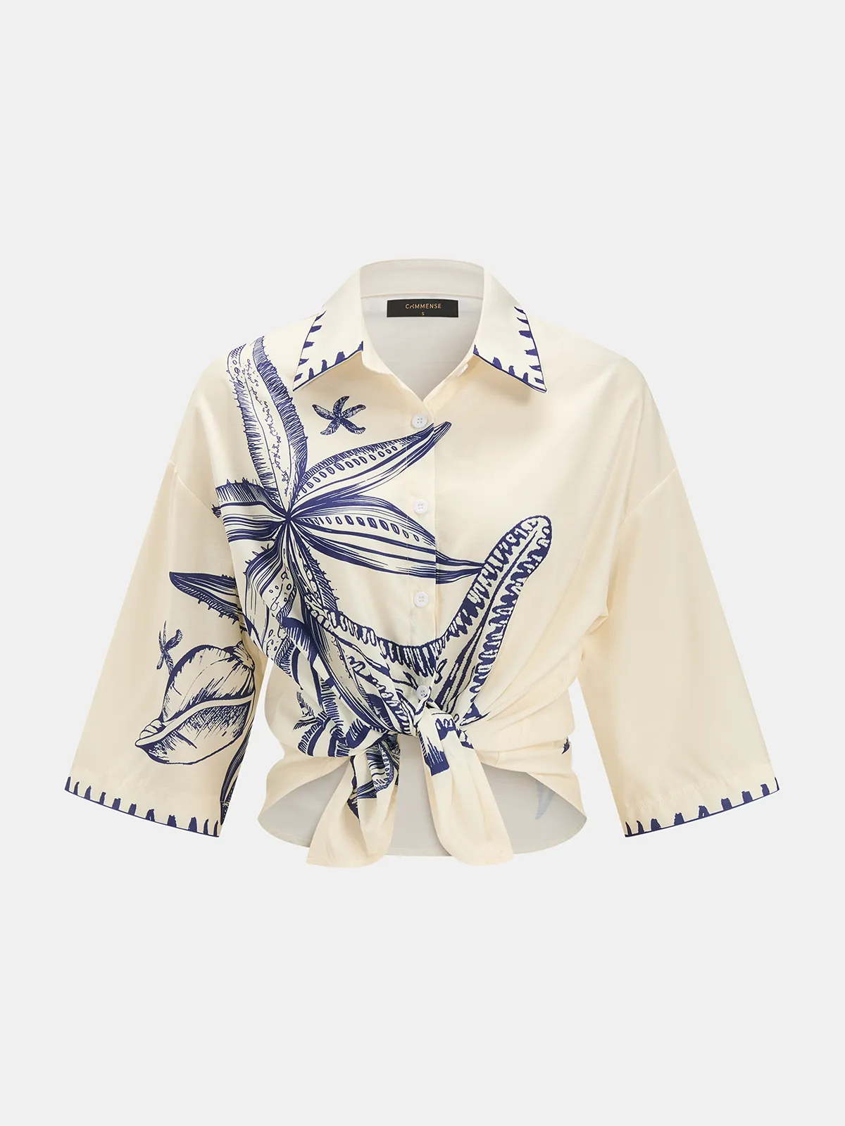 Seashell Print Shirt & Shorts Set sold by COMMENSE product image thumbnail 5