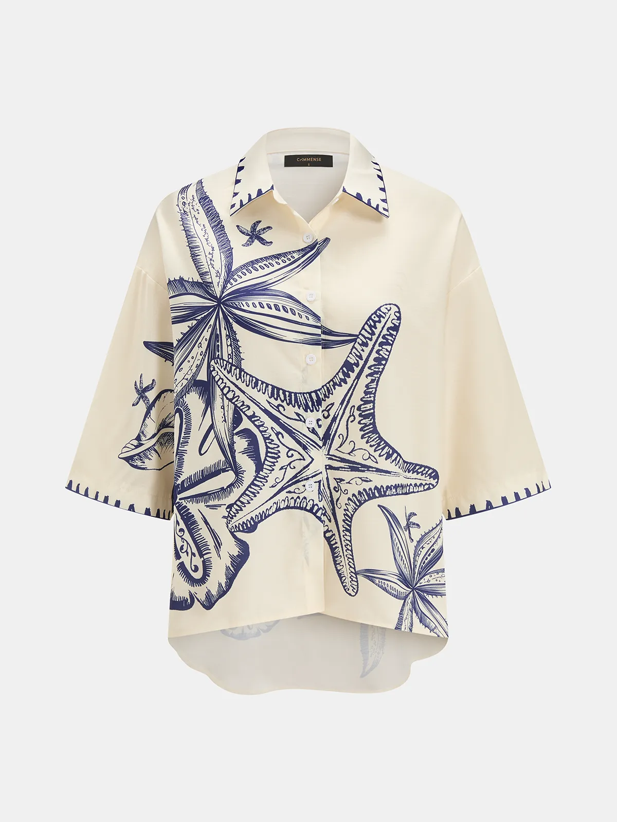 Seashell Print Shirt & Shorts Set sold by COMMENSE product image thumbnail 3