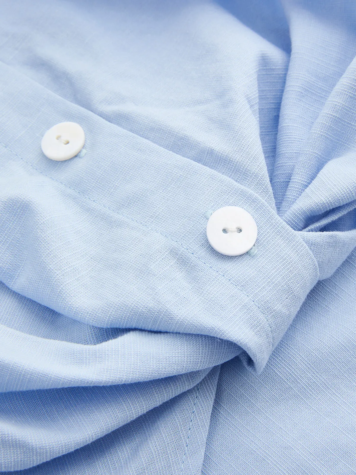Cotton Linen Shirt & Wide Leg Pants Set sold by COMMENSE product image thumbnail 3