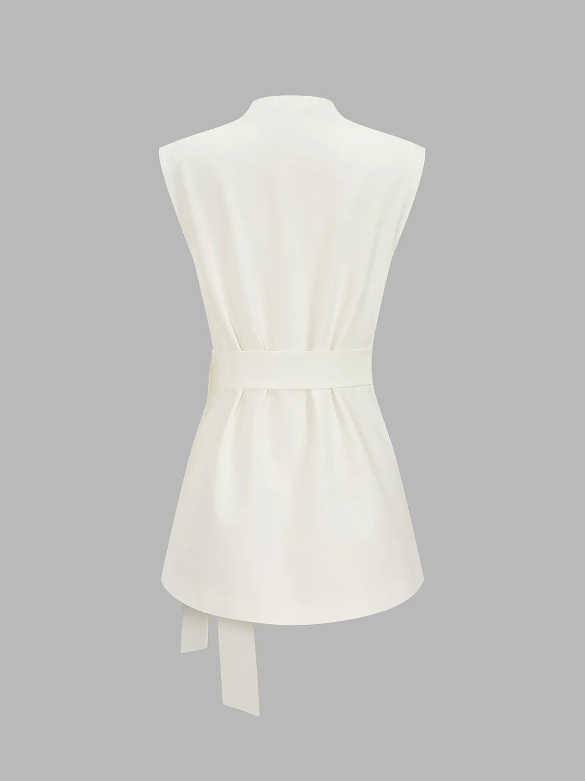 Tie-Waist Sleeveless Wrap Blazer Vest sold by COMMENSE product image thumbnail 3