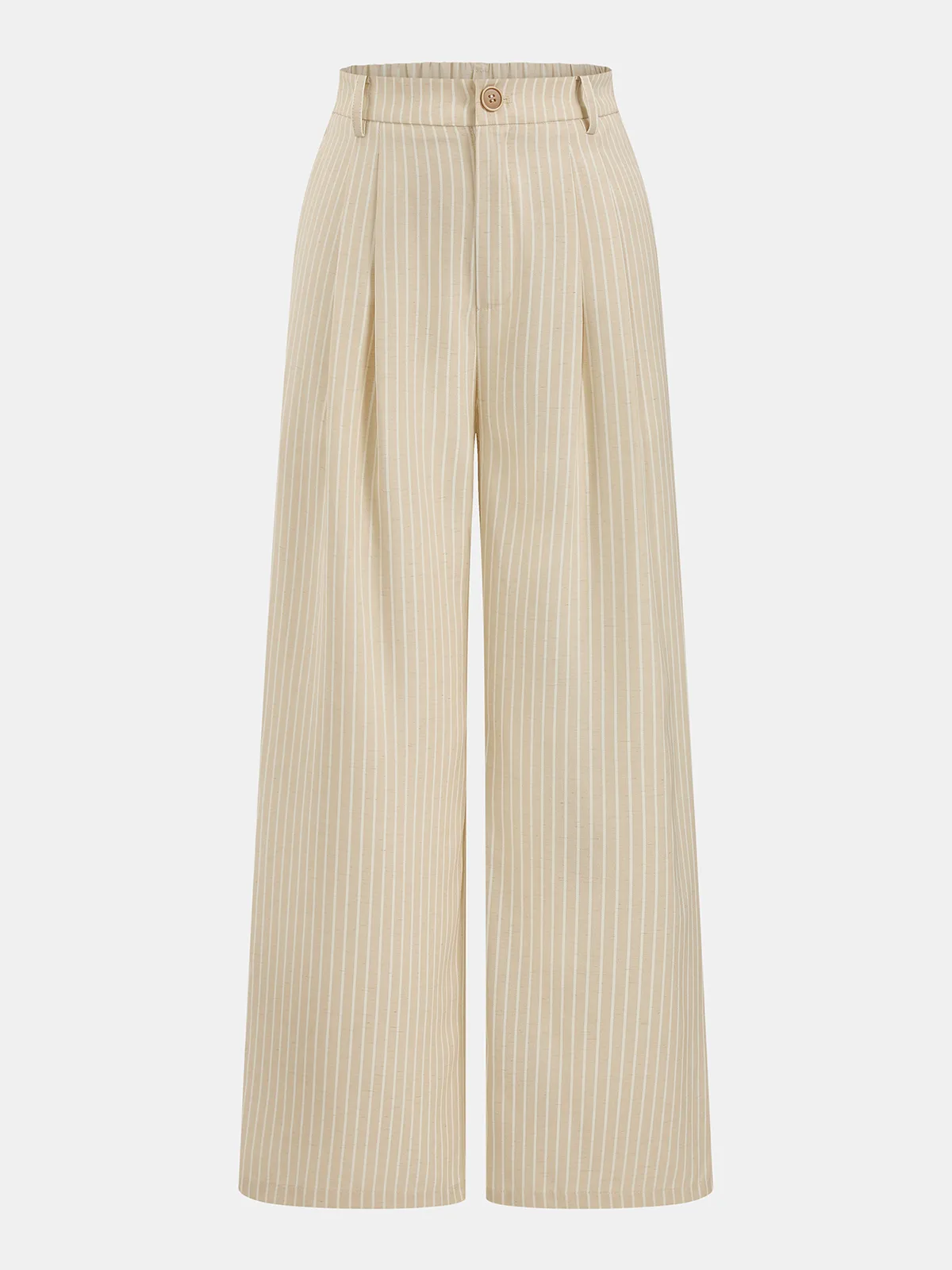 Linen-Blend Striped Crop Top & Pants Set sold by COMMENSE product image thumbnail 5