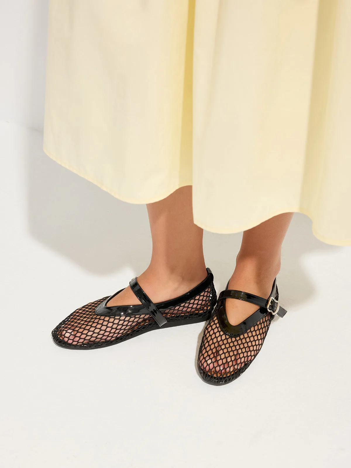 Genuine Leather Mesh Ballet Flats sold by COMMENSE product image thumbnail 2