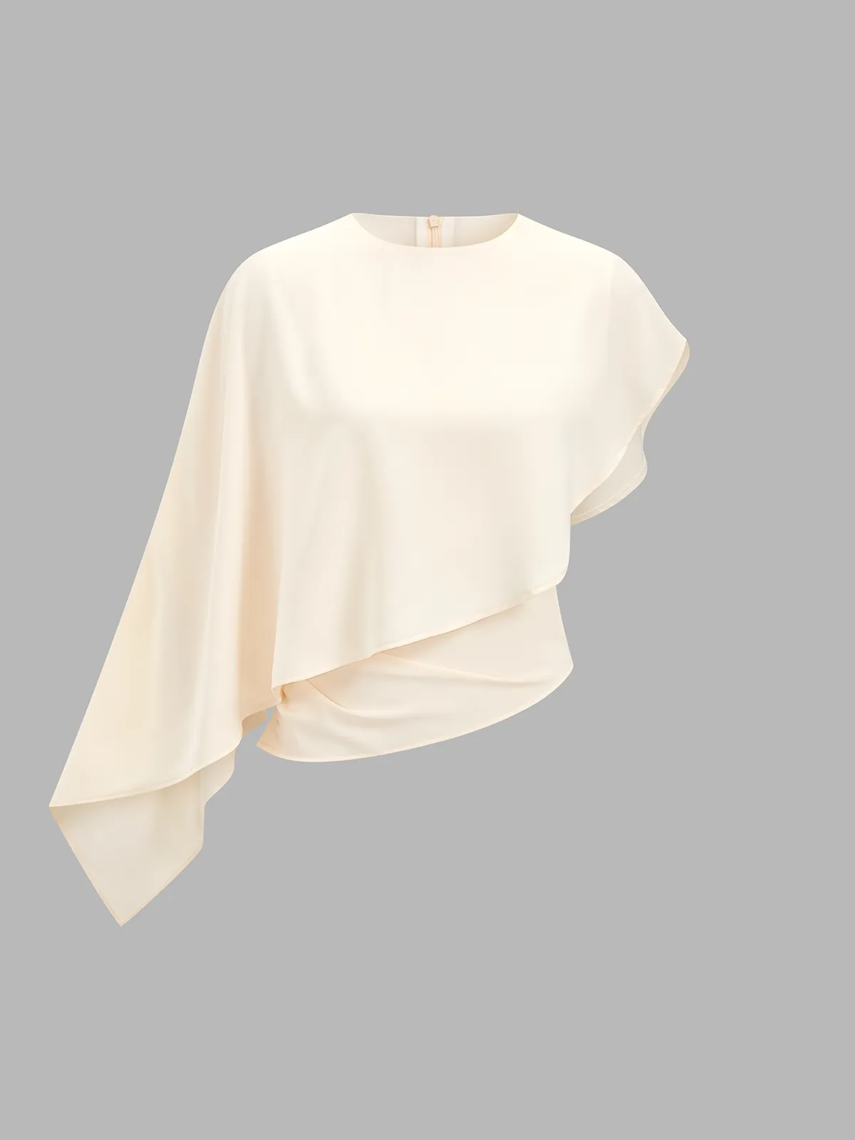 Draped Asymmetrical Satin Blouse sold by COMMENSE product image thumbnail 2